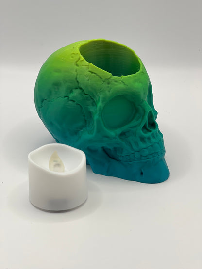 Skull LED Tea Light Candle Holder